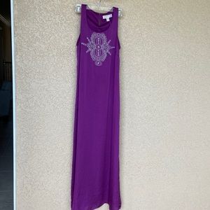 Racerback, silky fabric, Pearl detail, never worn